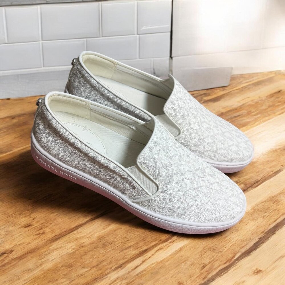 Size 7 - Michael Kors Monogram Slip-On Sneakers – Clean & Casual Chic